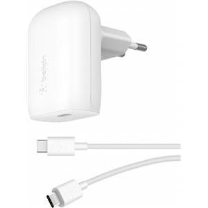 Belkin BOOST CHARGE 30W PD PPS Wall Charger + USB-C to USB-C Cable White