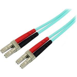 StarTech.com 5m Fiber Optic Cable - 10 Gb Aqua - Multimode Duplex 50/125 - LSZH - LC/LC - OM3 - LC to LC Fiber Patch Cable - patch cable - 5 m - aqua