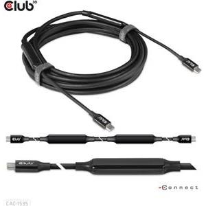 Cable USB-C to USB-C Club 3D CAC-1535, Bi-directional, 8K@60Hz, M/M, HDR, Active, 5m