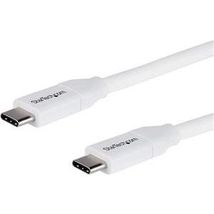 USB C to USB C Cable - 13 ft / 4m - 5A PD - M/M - White - USB 2.0 - USB-IF Certified - USB Type C Cable - USB C Charging Cable (USB2C5C4MW) - USB-C cable - 4 m