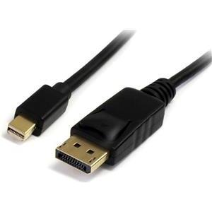 StarTech.com 10ft Mini DisplayPort to DisplayPort Cable - M/M - mDP to DP 1.2 Adapter Cable - Thunderbolt to DP w/ HBR2 Support (MDP2DPMM10) - DisplayPort cable - 3 m