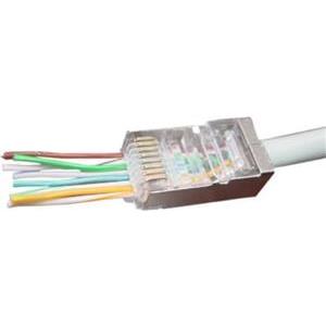 Gembird Cat5e Cat6 pass-through modular FTP plug 8P8C, 100 pcs