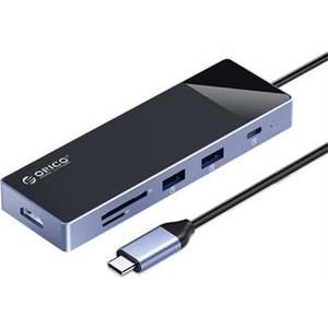 Docking station USB-C, 10-in-1, 4x USB-A, USB-C, TF+SD, HDMI, RJ45, PD 100W, ORICO DM-10P