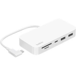 Belkin USB-C 6w1 z mocowaniem bijela