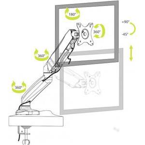 Port nosač za monitor do 32’’, do 8kg, VESA, crni