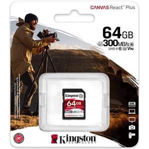 Kingston SDXC Canvas React Plus 64GB 300R/260W UHS-II U3