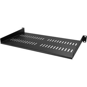 StarTech.com 1U Vented Server Rack Cabinet Shelf - Fixed 10in Deep Cantilever Rackmount Tray for 19 Data/AV/Network Enclosure w/Cage Nuts rack shelf - 1U