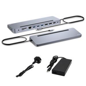 i-tec USB-C Metal Ergonomic 4K Docking Station + i-tec Universal Charger 100W