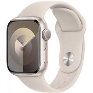 Apple Watch 9 GPS 41mm aluminium Księżycowa Poświata | Księżycowa Poświata pasek sportowy S/M