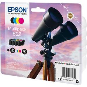 TIN Epson Tinte 502 C13T02V64010 4er Multipack (BKMCY) bis zu 165 Seiten