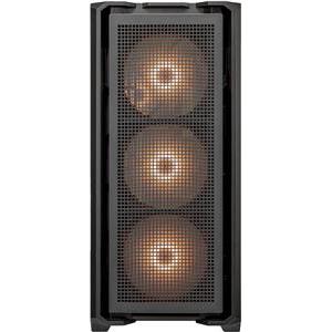 COUGAR | MX600 Black | PC Case | Mid Tower / Mesh Front Panel / 3 x 140mm + 1 x 120mm Fans / Transparent Left Panel