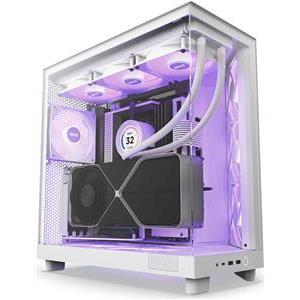 NZXT H6 Flow RGB - Mid-Tower Airflow Case | White | Glass window