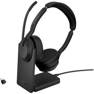 Jabra Evolve2 55 MS Stereo USB Headset black USB-C Ladestation