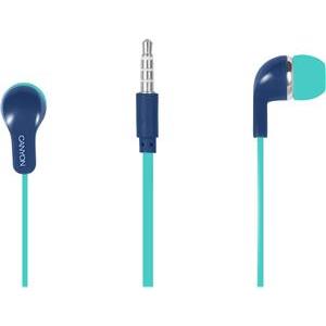 CANYON EPM-02, Stereo Earphones with inline microphone, Green+Blue, cable length 1.2m, 20*15*10mm, 0.013kg