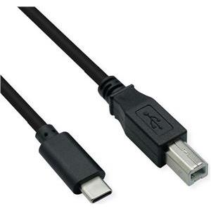 Roline USB2.0 Kabel TIP C, C - B, M/M, 1.8m, crni