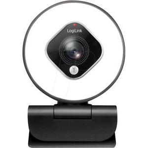 Logilink Webcam FHD 76° Dual-Mikro Autof. Ringlicht Stativ