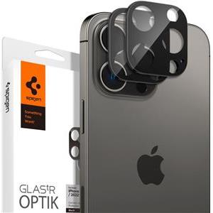 Spigen Glass Optik, zaštitno staklo za kameru telefona, 2 kom, crno - iPhone 15 Pro/15 Pro Max/14 Pro/14 Pro Max (AGL05273)