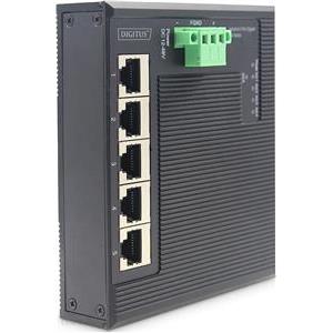 DIGITUS Industrial Gigabit Flat Switch - extended temperature range - switch - 5 ports