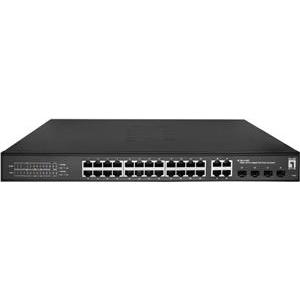 LevelOne Switch 24x GE GES-2128P 4xGSFP 19