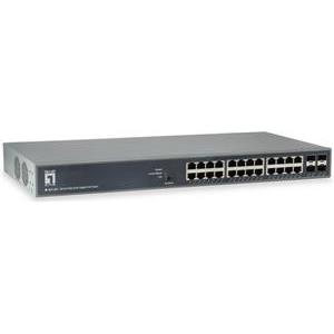 LevelOne Switch 24x GE GEP-2841 2xGSFP 19