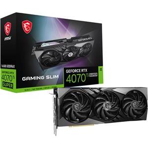 MSI Video Card NVIDIA GeForce RTX 4070 Ti SUPER 16G GAMING X SLIM (16GB GDDR6X/256bit, PCI-E Gen4, 1x 16-pin Power Connector, 3x DP, 1x HDMI, ATX 2.5)