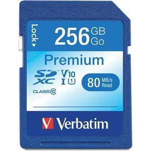 SD Card 256GB Verbatim SDXC Premium Class 10 extern retail