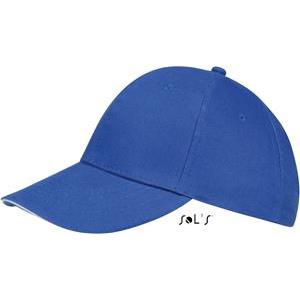 Kapa šilterica Cabral, 5 panela, 100% brušeni pamuk, 260g/m2, royal blue