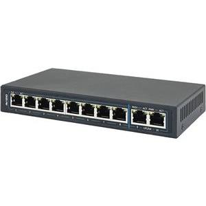 AVIZIO Switch 8x RJ45 PoE 100 Mb/s + 2x RJ45 Uplink 1Gb/s