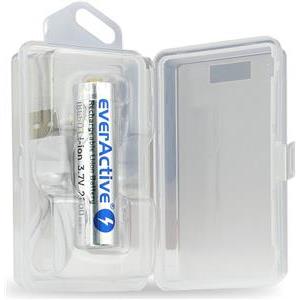 Battery everActive 18650 3.7V Li-ion 2600mAh micro USB with protection BOX