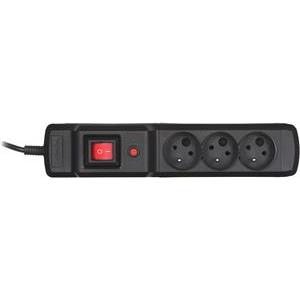 Activejet COMBO 3GN 3M black power strip with cord