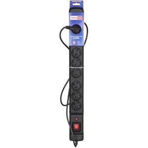 Activejet ACJ COMBO 9GN 3M black power strip with cord