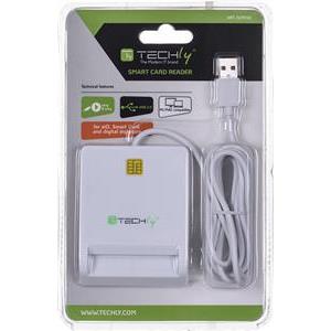 Techly Compact /Writer USB2.0 White I-CARD CAM-USB2TY smart card reader Indoor