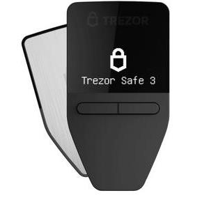 Trezor Safe 3, Crypto hardware wallet, Stellar Silver