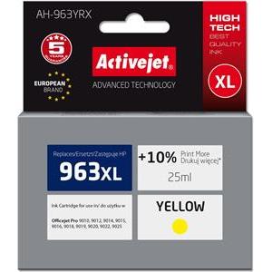 Activejet AH-963YRX Ink (replacement for HP 963XL 3JA29AE; Premium; 1760 pages; 25 ml, yellow)