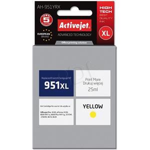 Activejet AH-951YRX Ink Cartridge (replacement for HP 951XL CN048AE; Premium; 25 ml; yellow)