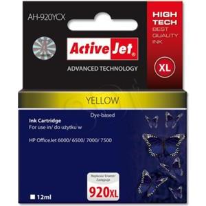 Activejet AH-920YCX Ink Cartridge (replacement for HP 920XL CD974AE; Premium; 12 ml; yellow)