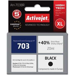 Activejet AH-703BR Ink (replacement for HP 703 CD887AE; Premium; 20 ml; black)