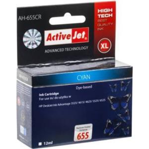 Activejet AH-655CR ink (replacement for HP 655 CZ110AE; Premium; 12 ml; cyan)