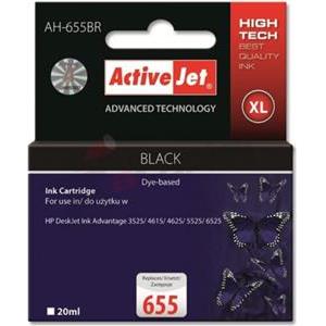 Activejet AH-655BR ink (replacement for HP 655 CZ109AE; Premium; 20 ml; black)