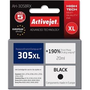 Activejet AH-305BRX ink (replacement for HP 305 XL 3YM62AE; Premium; 20 ml; black)