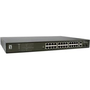 LevelOne Switch 24x GE GEP-2821 2xGE 2xGSFP 19