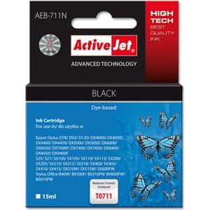 Activejet AEB-711N Ink cartridge (replacement for Epson T0711, T0891, T1001; Supreme; 15 ml; black)