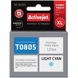 Activejet AE-805N Ink (replacement for Epson T0805; Supreme; 13,5 ml; light blue)