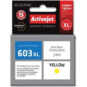 Activejet AE-603YNX ink (replacement for Epson 603XL T03A44; Supreme; 14 ml; yellow)