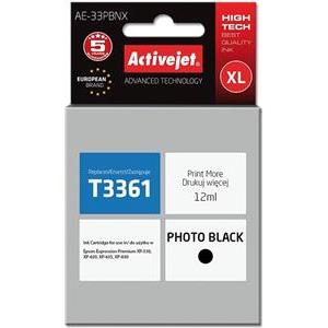 Activejet AE-33PBNX Ink (replacement for Epson 33XL T3361; Supreme; 12 ml; photo black)