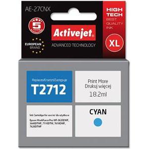 Activejet AE-27CNX Ink cartridge (replacement for Epson 27XL T2712; Supreme; 18 ml; cyan)