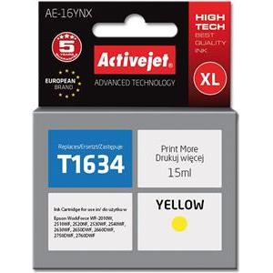 Activejet AE-16YNX Ink cartridge (replacement for Epson 16XL T1634; Supreme; 15 ml; yellow)