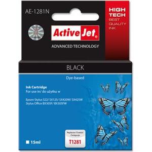 Activejet AE-1281N Ink (replacement for Epson T1281; Supreme; 15 ml; black)