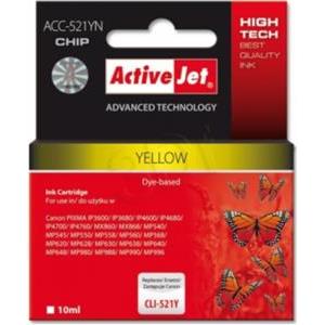 Activejet ACC-521YN Ink cartridge (replacement for Canon CLI-521Y; Supreme; 10 ml; yellow)