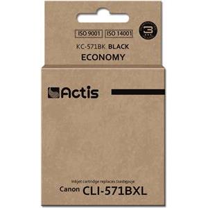 Actis KC-571Bk ink (replacement for Canon CLI-571Y; Standard; 12 ml; black)